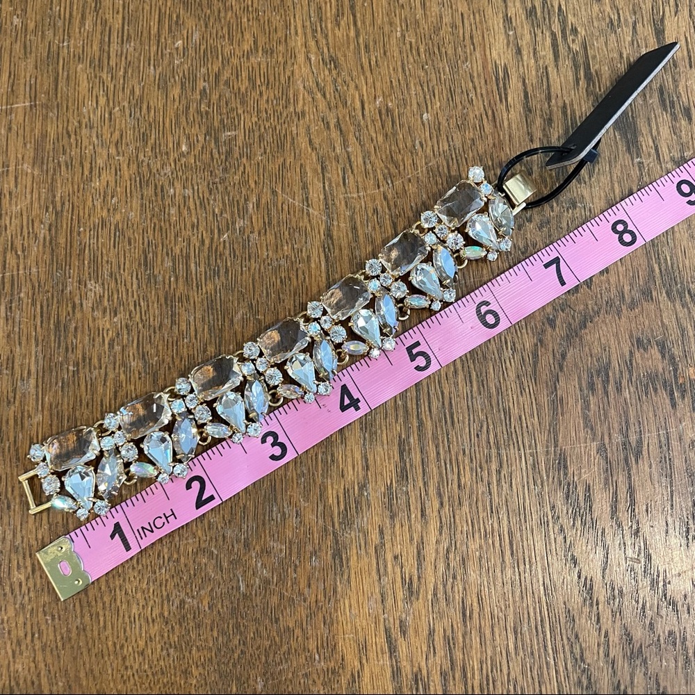 J Crew Clear Crystal Marquise Statement Bracelet - Picture 8 of 8